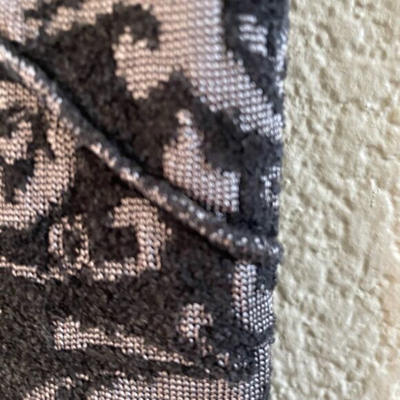 Free People Mini Dress Womens XS Black Starstruck Beaded Jacquard Bodycon - Picture 6 of 13